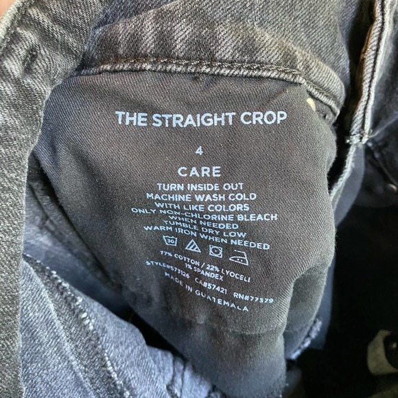 Ann Taylor The Straight Crop Black Denim Jeans Size 4 - Picture 5 of 6